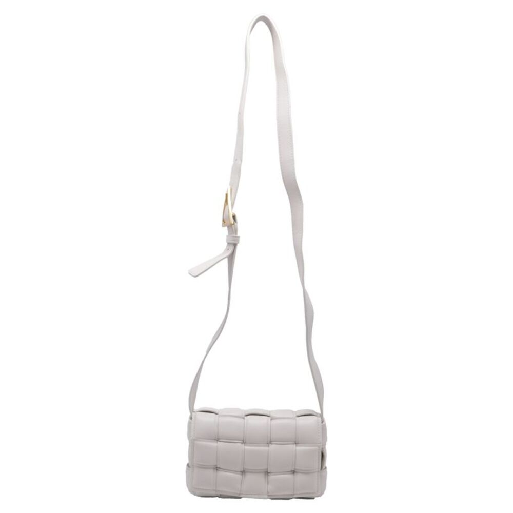 Bottega Veneta Padded Cassette Shoulder Bag in White Leather